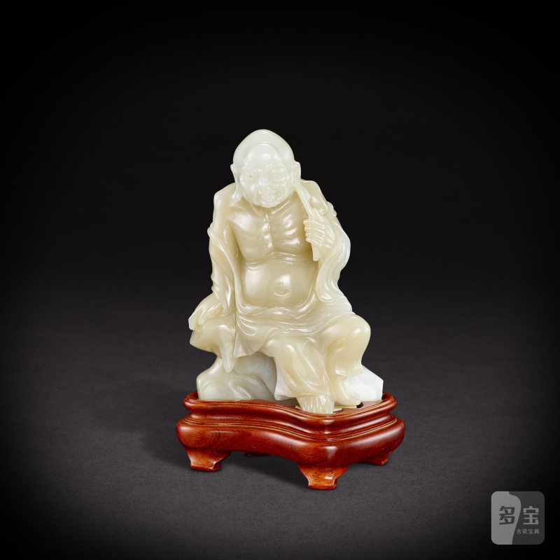 A set of eighteen jade Luohan figures, 20th century | 二十世紀 玉雕十八羅漢一套 - 图35
